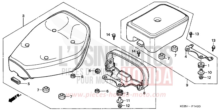 SITZ von CA125 REBEL EMINENCE RED METALLIC (R227) von 1998
